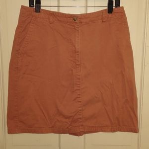 LLBean Orange Skirt -- Size 14